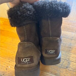 UGG Brown Winter Boots with Fur Trim